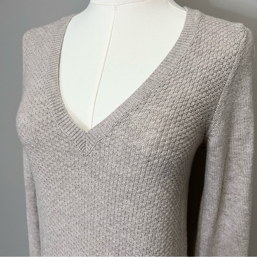 The White Company Wool Cotton Blend V Neck Sweater Dress Size S - Picture 2 of 8